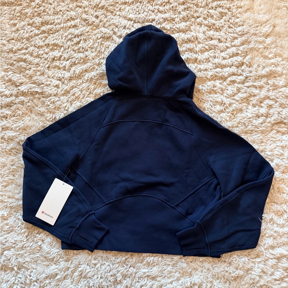True Navy Mirror Silver Scuba Oversized Full-Zip Hoodie Lululemon - Picture 2 of 8